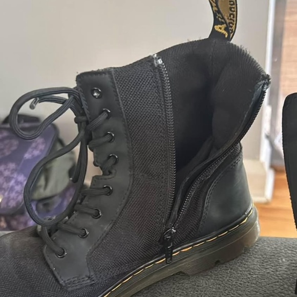 Kids Dr. Marten canvas zip up boot - Picture 2 of 3